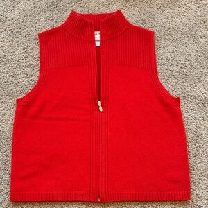 Pendleton 100% Lambs Wool Zip Front Sweater Vest